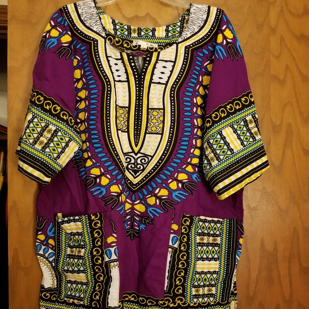 African print uniform shirt